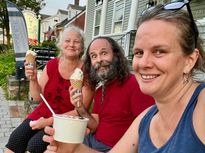 Selfie with ice cream