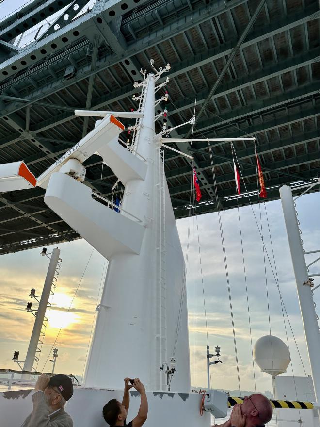 Verrazzano Narrows Bridge from below.